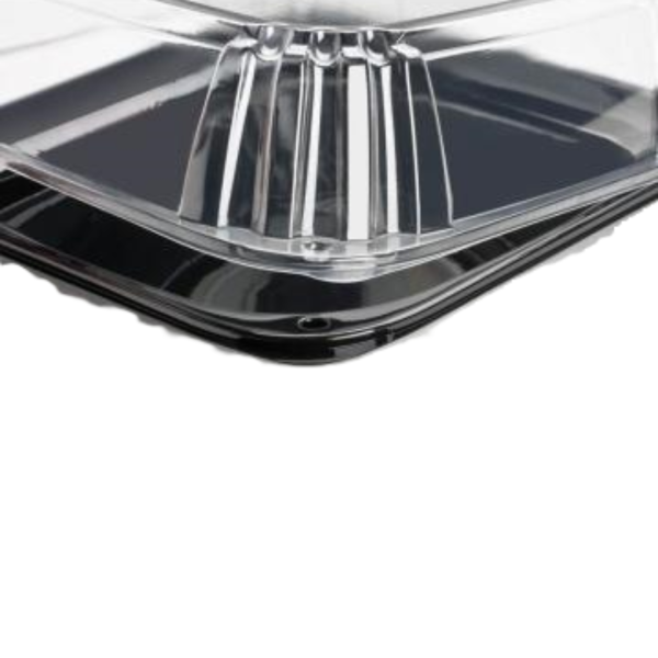 UltraStack Black Square Platter with Dome Lid 14.1" - 25/Case - Image 2