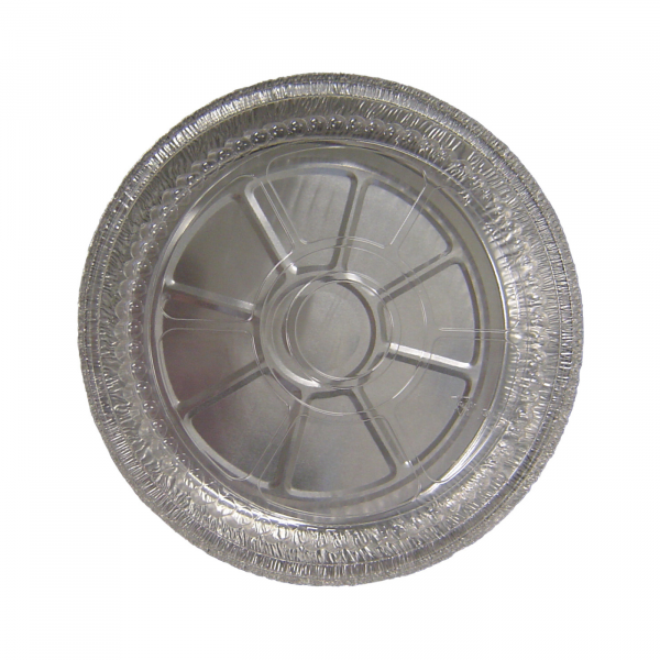 7" Round Standard Weight Foil Take-Out Pan with Dome Lid 250/Case