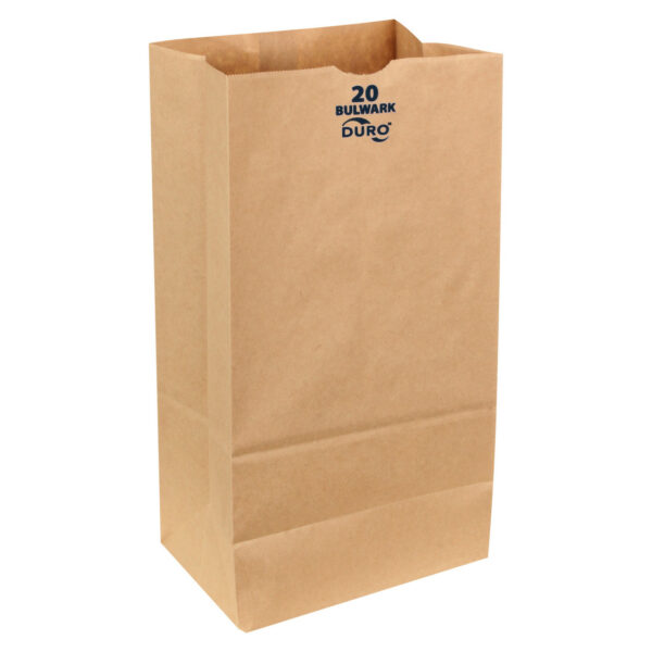 Heavy-Duty Kraft 20 lb. Grocery Bag 8.25"x5.31"x16.13" - 400/Pkg