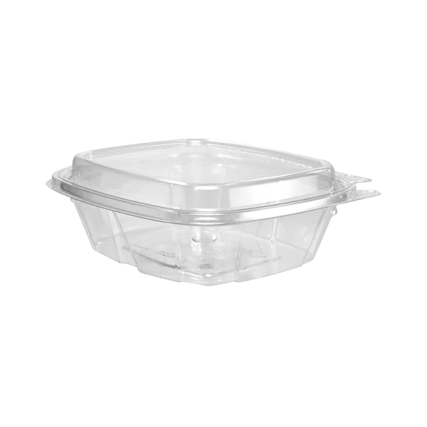 8 oz. Plastic Tamper-Evident Container with Dome Lid - 200/Case