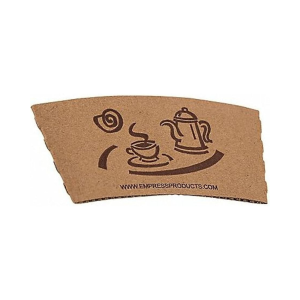 Kraft Printed Coffee Cup Sleeve, 10-20 oz. - 1,000/Case