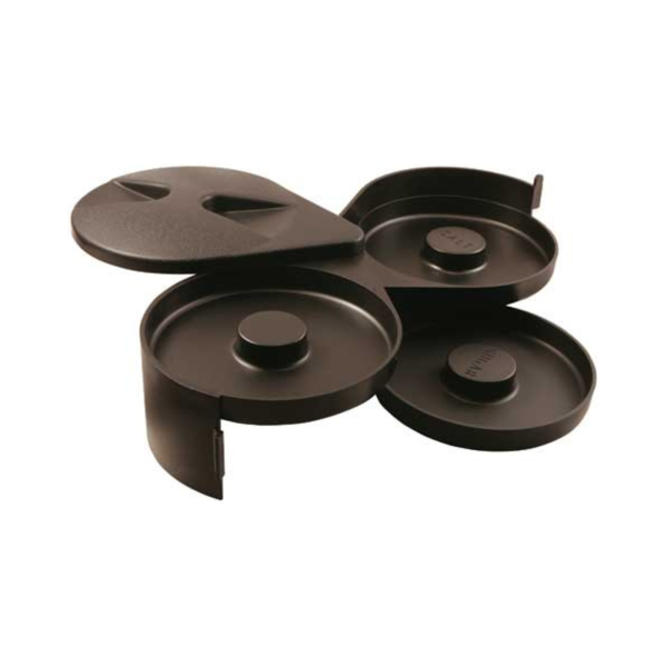 3-Tier Black Glass Rimmer Each