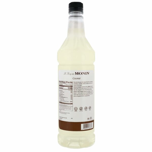 Monin - Coconut Syrup - 1 Liter Bottles - 4 Pack - Image 2