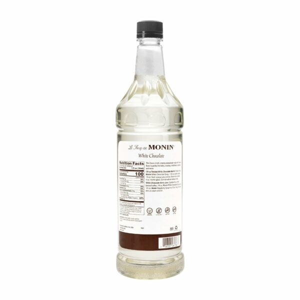 Monin - White Chocolate Syrup - 1 Liter Bottle - Image 2