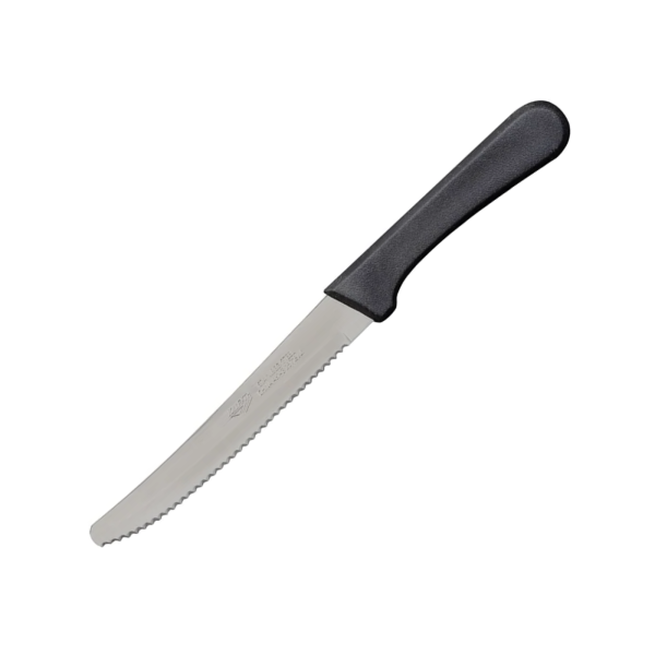 4.75" Blade Steak Knife Black Plastic Handle Each