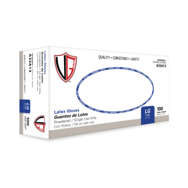 Powdered Disposable Large Latex Gloves 1,000/Case
