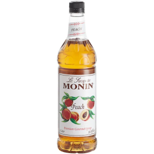 Monin Peach Syrup 1 Liter Bottle