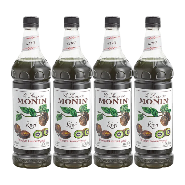 Monin - Kiwi Syrup - 1 Liter Bottles - 4 Pack