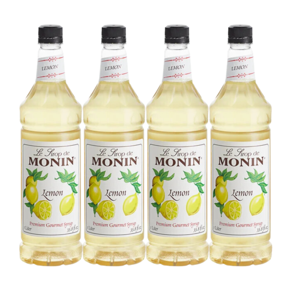 Monin - Lemon Syrup - 1 Liter Bottles - 4 Pack