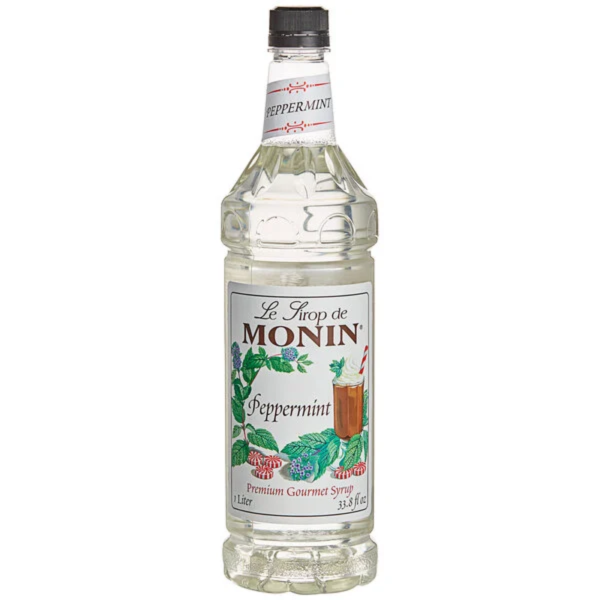 Monin - Peppermint Syrup - 1 Liter Bottle