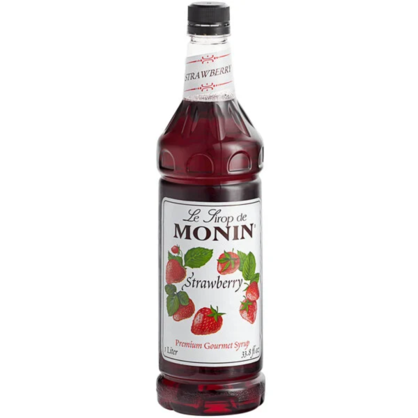 Monin - Strawberry Syrup - 1 Liter Bottle