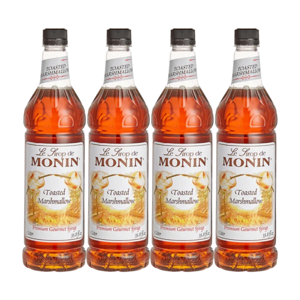 Monin - Toasted Marshmallow Syrup - 1 Liter Bottles - 4 Pack