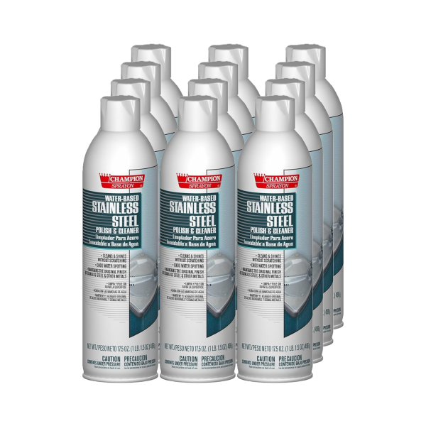 Water Base Stainless Steel Maintainer / Polish 18 oz. Aerosol 12/Case
