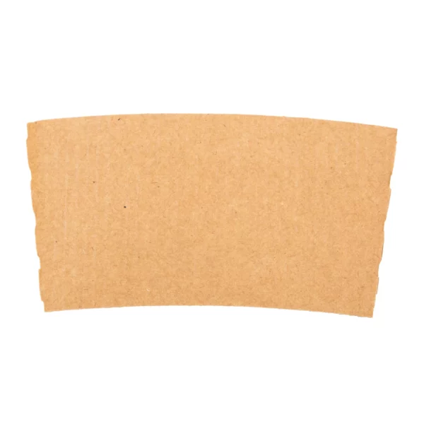Kraft paper hot cup sleeve, designed for a secure grip and heat protection for hot beverages.